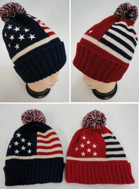 Toboggan HAT with Pompom [Americana]